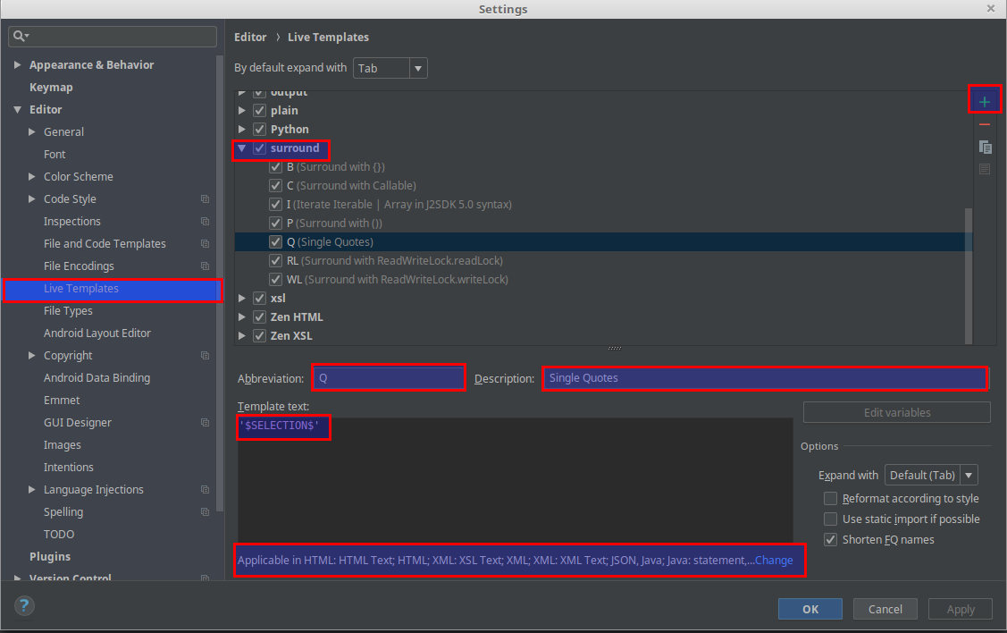 IntelliJ/PyCharm surround string with quotes Softhints