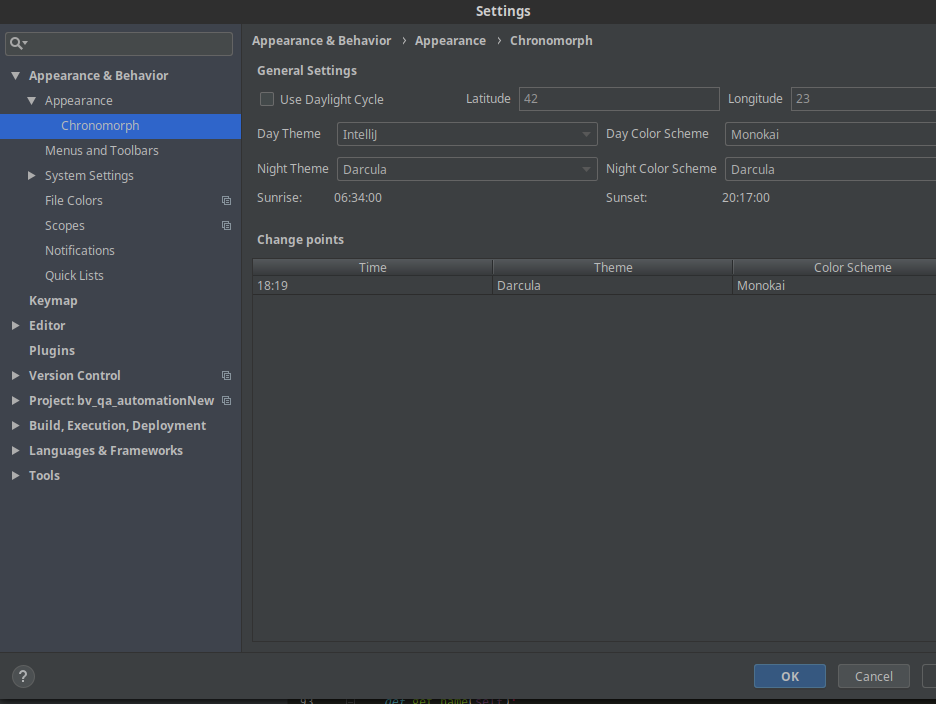 pycharm color schemes