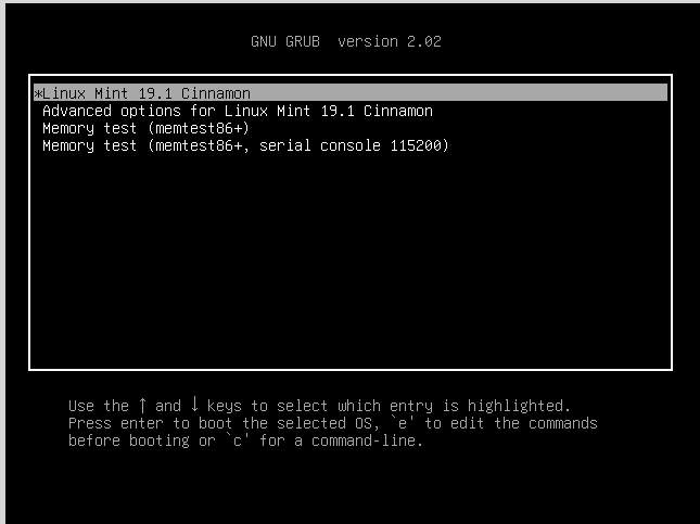 GRUB-menu-linux-mint