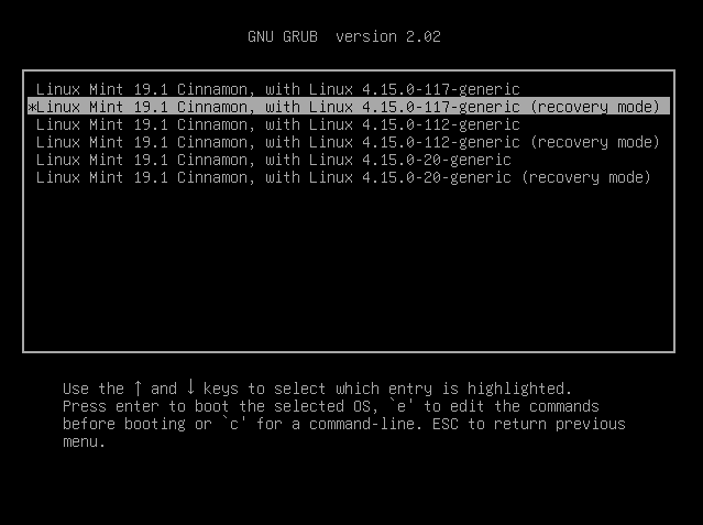 GRUB-menu-recovery-mode-linux-mint