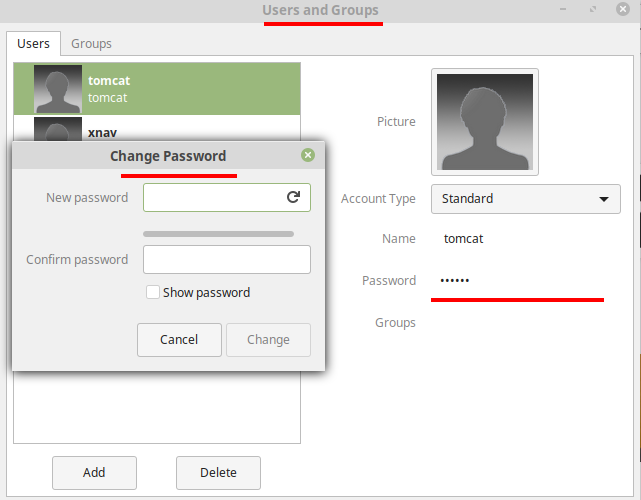 change-password-linux-mint