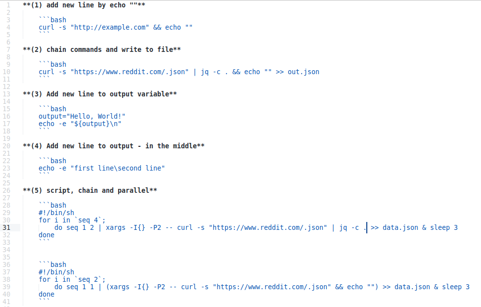 bash variable assignment remove newline