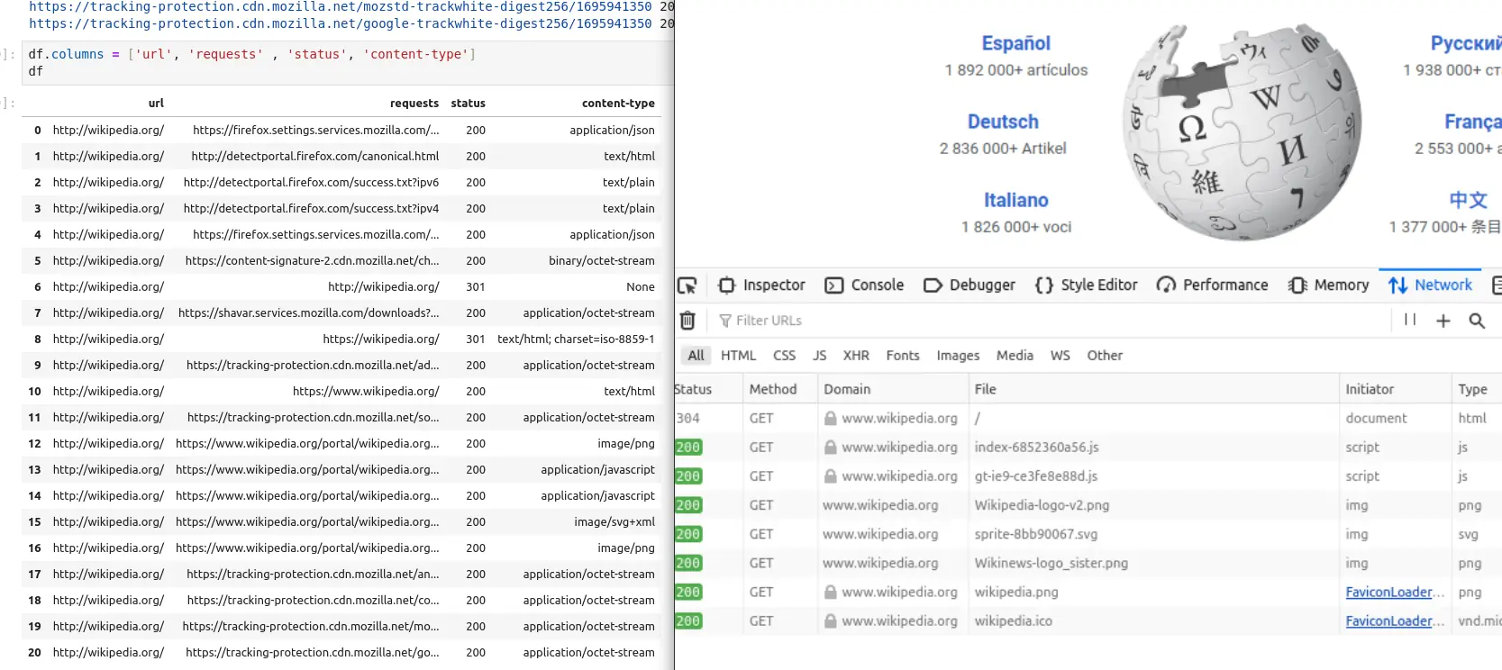 How To Get the Network Tab with Python Requests?